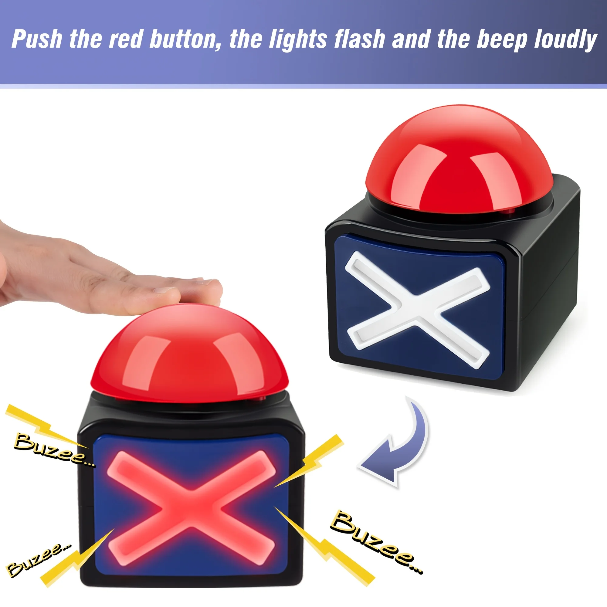 Zumbador con luces negras y ro - Party Games Night reseña y precio
